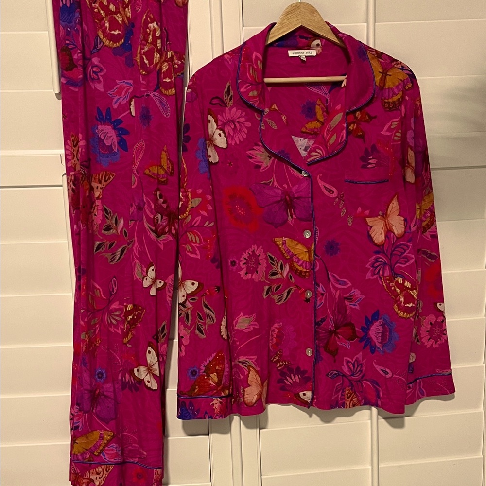 JOHNNY WAS FLORAL PAJAMA SET SZ XL